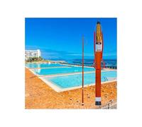 Canne Télescopique Piscine, Lot 2, Crochet Sauvetage, Équipement Sauvetage Les Nageurs en Difficulté Ou en Noyade, Design Réfléchissant Et Lumineux La Nuit(4.9ft-21.3ft)