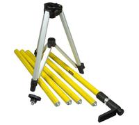 Stanley 1-77-022 Canne Télescopique Tripole 3,60 m - Embase Trépied - 5 Sections Vissables avec Repères Gradués - Trépied Repliable - Embouts de Calage - Filetage 1/4"