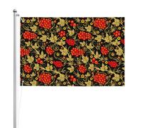 Canneberge traditionnelle russe,Drapeau de jardin, bannière décorative, drapeau double face, 2 x 3 pieds, pour extérieur et intérieur