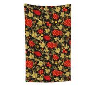 Canneberge Traditionnelle Russe,Jeté de canapé, Couverture Chaude en Peluche pour la literie et Les Voyages, 76 x 127 cm