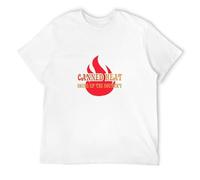 Canned Heat T-Shirt Für Männer Mit Übergrößen Bauchumfang Herren Rundhals Tshirt Graphic Unisex Tee Shirt White XL