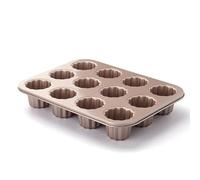 Cannele Moule à pâtisserie en acier au carbone antiadhésif moule à cannelés doré