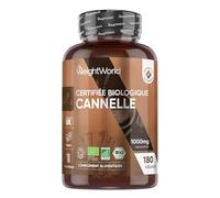 Cannelle Bio en Gélules, 180 Gélules Multi-Usages Vegan pour 3 Mois Certifiées Biologiques, Riche en Polyphénols, Flavonoïdes, Vitamines et Minéraux, Ayurveda Organic Cinnamon 1000mg par Portion