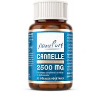 Cannelle de Ceylan 2500 mg, Essence Pure, 30 Gélules | Extrait 5:1 de Cannelle de Ceylan Authentique, Cinq Fois Plus Concentré, Glycémie, Contrôle Glucose et Équilibre Métabolique