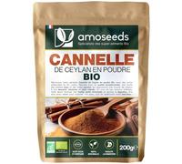 Cannelle de Ceylan en poudre BIO 200G | Moulue, pure, naturelle, sans additifs | Saveurs intenses | Qualité Supérieure