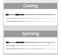 Cannes à Pêche Canne à pêche de coulée Filature Carbone Tige en Acier avec 1.80m 2.13m .28m .4m Baitcasting for la brochet Basse(Casting(2.18m-MH-H))