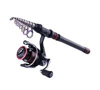 Cannes à Pêche Moulinet de pêche Canne Combo 1.8M-3.6M À Pêche Télescopique en Fiber De Carbone avec Mer Bateau Rock Fishing Set(3.6M Rod 4000 Reel)