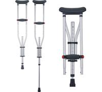 Cannes anglaises VEVOR, béquilles réglables en hauteur en 13 positions, béquilles légères en aluminium pour adultes et adolescents - avec coussinet souple pour l'avant-bras 1 paire, 136 kg