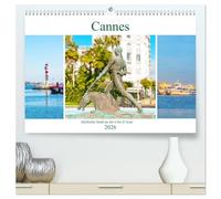 Cannes - idyllische Stadt an der Côte d'Azur (hochwertiger Premium Wandkalender 2026 DIN A2 quer), Kunstdruck in Hochglanz: Urlaubsort mit mediterranen Flair an der Côte d'Azur in Südfrankreich.