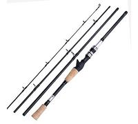 Cannes Pêche Lancer Léger Ultraléger, Baicasting Tige de pêche Haute Charbon Fibre Travel Mini Ultralight 4 Sections Mer Surf 2.1m .4m(Casting,2.4M)