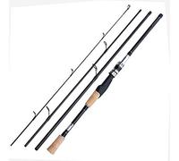 Cannes Pêche Lancer Léger Ultraléger, Baicasting Tige de pêche Haute Charbon Fibre Travel Mini Ultralight 4 Sections Mer Surf 2.1m .4m(S Rod,2.4M)