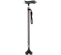 Cannes Walkers for Seniors Anti-glissement bâton de marche pour les personnes âgées avec des béquilles Stick Walking with Magnetic Therapy Stick Adjughtweight Lightweight Fourt Foot Red Small Feet