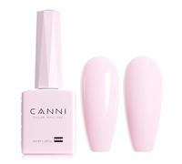 CANNI Vernis à ongles gel rose clair, 1Pcs Baby Pink Gel Polish Soft Pale Pink Color Nail Polish Gel High Gloss Soak Off U V Gel Nail French Nail Manucure Salon DIY