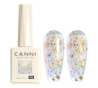 CANNI Vernis à Ongles Gel Semi Permanent Pailleté Bleu doré transparent nude Glitter Vernis à Ongles Gel Nail Polish Soak off Vernis Manucure 8079