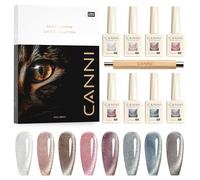 CANNI Vernis à Ongles Gel Semi Permanent Pailleté Cat Eyes Magnétique Galaxie Argent marron rose violet bleu scintillante 8 Couleur Glitter Gel Nail Polish Soak off Manucure