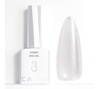 CANNI Vernis à Ongles Gel Semi Permanent Rubber Base Argent pailleté Gel Nail Polish Soak off Manucure