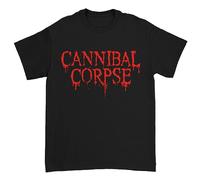 Cannibal Corpse Logo Homme T-Shirt Manches Courtes Noir 100% Coton Regular/Coupe Standard