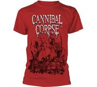 Cannibal Corpse - "Pile Of Skulls" T-shirt Homme/Femme Unie PH1384 (L) (Rouge)