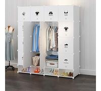 Cannoli Armoire Penderie Portable, Étagère de Rangement, Cubes de Stockage Modulaire en Plastique, Assemblage Facile pour Vêtements, Accessoires, Jouets,4ème étage