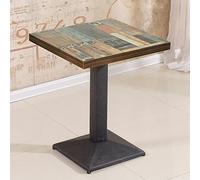 Cannoli Table à Manger, Table de Cuisine Carrée, pour Salon, Bureau, 60 * 60 * 75 cm, Style Industriel, Table de Bar Bois métal Table Mange Debout Fer Design-pour 2 à 4 Personnes