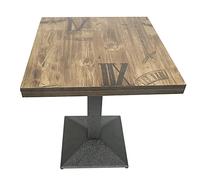 Cannoli Table à Manger, Table de Cuisine Carrée, pour Salon, Bureau, 60 * 60 * 75 cm, Style Industriel, Table de Bar Bois métal Table Mange Debout Fer Design-pour 2 à 4 Personnes