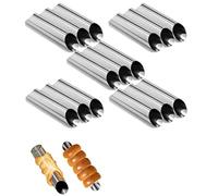 Cannolo tubes, Eurica 12,7 cm Grande Cannolo Forms en acier inoxydable anti-adhésif danois Moules à pâtisserie pour croissant Coque Crème Rouleau Lot de 15