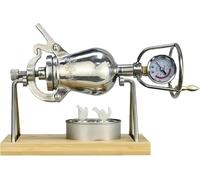 Cannon à Pop-Corn Chinois, Machine à Pop-Corn Manuelle, Appareil à Pop-Corn En Acier Inoxydable, Autocuiseur à Pop-Corn, Pour Des FêTes De Famille Amusantes(400ml)