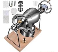 Cannon à Pop-Corn RéTro, Petite Machine à Pop-Corn Haute Pression pour la Maison, Machine à Pop-Corn Professionnelle en Acier Inoxydable, IdéAle pour Les RéUnions de Famille et Les FêTes(400ML)
