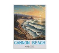 Cannon Beach Oregon，Jigsaw Puzzle 1000 Pièces pour Adultes Enfants Puzzle en Bois ， Divertissement Bricolage Jouets Jeux De Famille Créatif（75x50cm）-FM2