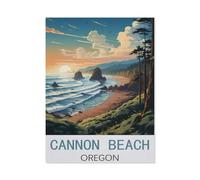Cannon Beach, Oregon，Puzzle 1000 Pièces en Bois Divertissement Puzzles Jouets Très Difficile Adulte Et Adolescent Casual Jigsaw Puzzle Puzzle（75x50cm）-H2