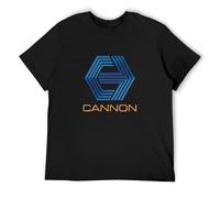 Cannon Group Logo Cannon Films Logo Defunct Movie Production Company Men's T-Shirt Unisex Black Cotton Print Tee Shirts XL