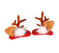 CANNXI 1 paire d'épingles à cheveux en bois de cerf de Noël pour enfants, accessoires à cheveux pour maison, festival, fête d'anniversaire