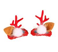 CANNXI 1 paire d'épingles à cheveux en bois de cerf de Noël pour enfants, accessoires à cheveux pour maison, festival, fête d'anniversaire
