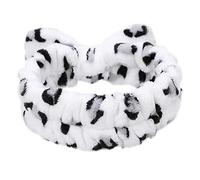 CANNXI Bandeau large en peluche épaisse pour femme - Joli nœud contrasté - Léopard vintage