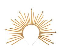 CANNXI Bandeaux pour femme, déesse de Notre-Dames avec boucle de tête cinq étoiles bandeau drôle exagéré couronne sorcière Halloween