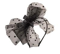 CANNXI Bandeaux pour femmes, chapeau bibi vintage à pois ultra large avec nœud