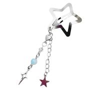 CANNXI Barrette à cheveux élégante en forme d'étoile en métal avec pompons en forme de cœur - Accessoire de style pour femmes et filles