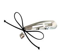 CANNXI Barrette à cheveux en métal avec pendentif en forme de cœur et nœud coloré pour femmes et filles Accessoire de cheveux tendance