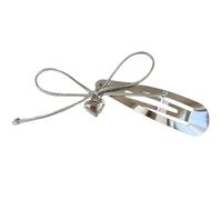 CANNXI Barrette à cheveux en métal avec pendentif en forme de cœur et nœud coloré pour femmes et filles Accessoire de cheveux tendance