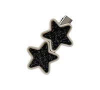CANNXI Barrettes en épingle à cheveux en forme d'étoile en métal - Pince à cheveux en forme d'étoile à cinq branches - Noir et blanc - Accessoire pour cheveux