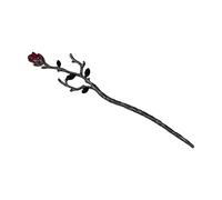 CANNXI Bâtons à cheveux vintage roses pour femmes simple fleur noire épingles à cheveux baguettes disque baguettes à cheveux coiffe