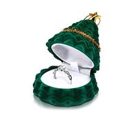 CANNXI Boîte à bijoux, boîte à bagues en forme de sapin de Noël, boîte à bagues de fiançailles, décoration de mariage