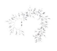 CANNXI Boucles d'oreilles vintage avec clips d'oreille en cristal pour femme, serre-tête élégant pour mariage