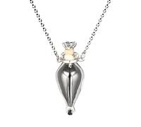 CANNXI Colliers pour femme, long collier en verre transparent avec diffuseur d'huiles essentielles, flacon diffuseur d'huiles essentielles, pendentif en cristal naturel pour femme et fille,