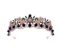 CANNXI Couronne de fleurs élégante en strass avec détails en diamant