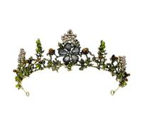 CANNXI Couronne de fleurs élégante en strass avec détails en diamant