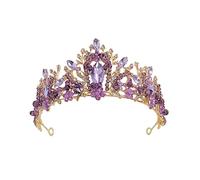 CANNXI Diadème de mariée en cristal violet tendance pour mariage, accessoire de cheveux pour femme et fille