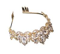 CANNXI Diadème de princesse avec peigne à cheveux pour femmes et filles - Couronne élégante avec peignes - Pour mariage, bal de fin d'année