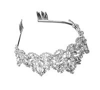 CANNXI Diadème de princesse avec peigne à cheveux pour femmes et filles - Couronne élégante avec peignes - Pour mariage, bal de fin d'année