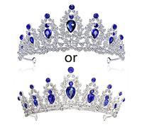 CANNXI Diadème en cristal argenté pour femmes et filles - Couronne de princesse élégante pour mariage, bal de fin d'année, anniversaire